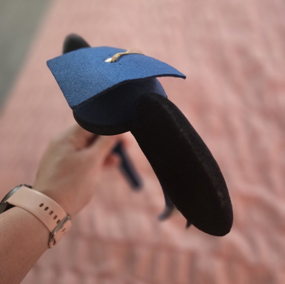 Disney Mickey Black and Blue Graduation Ears Headband - Picture 2 of 5
